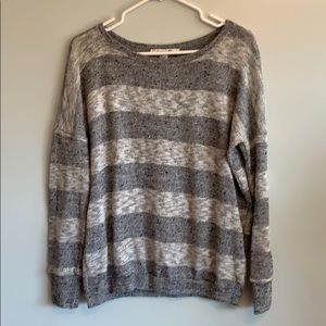 Gray stripe sweater